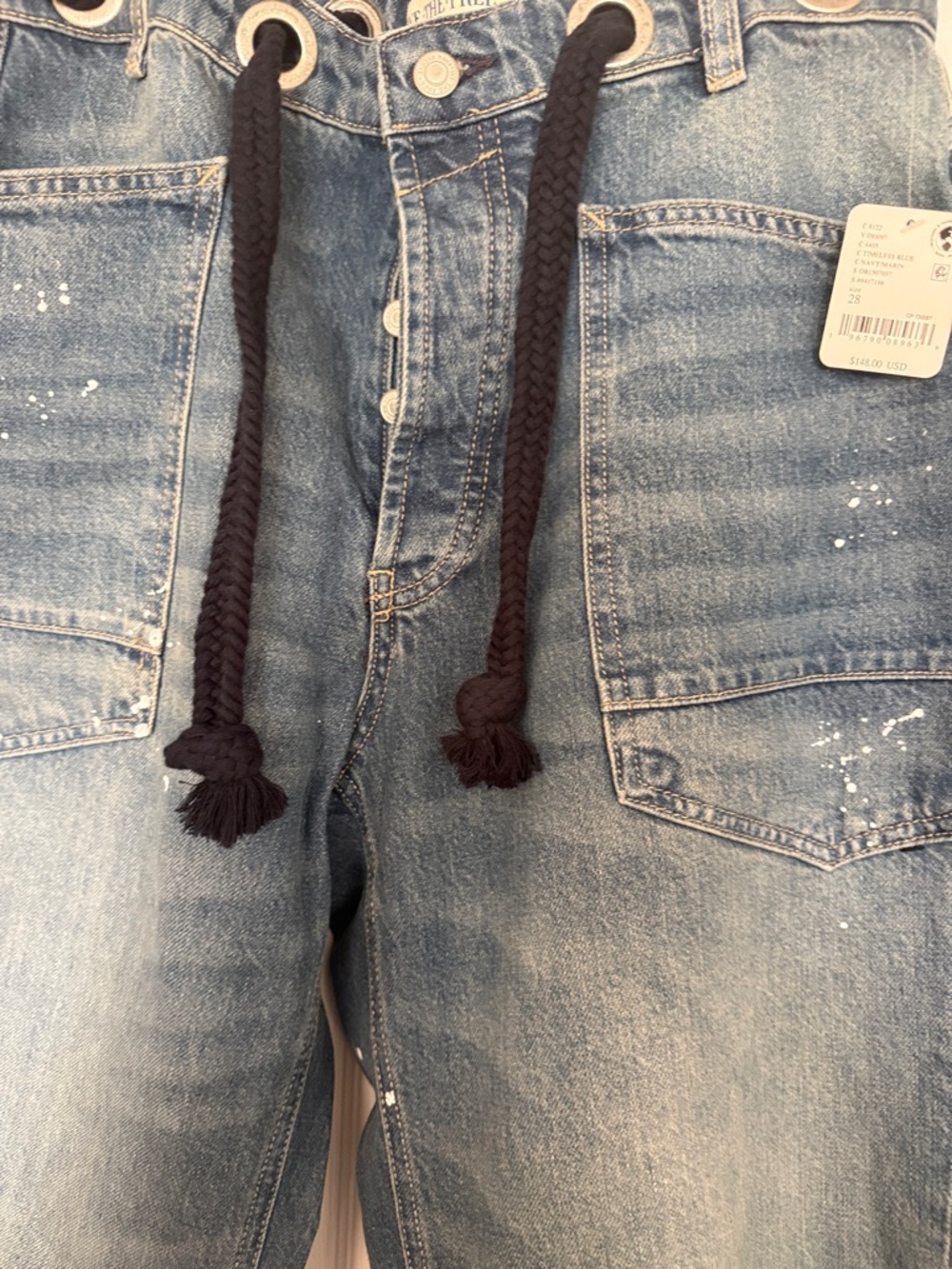 Free people moxie low slung barrel women’s jeans Size 28 - Picture 3 of 6